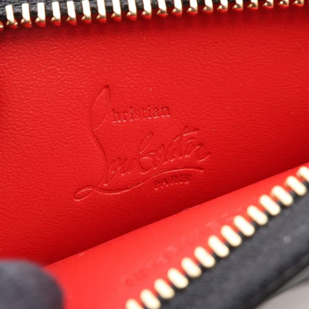 Christian Louboutin Card Case Wallet Coin Purse Wallet Leather Black - Picture 4 of 4